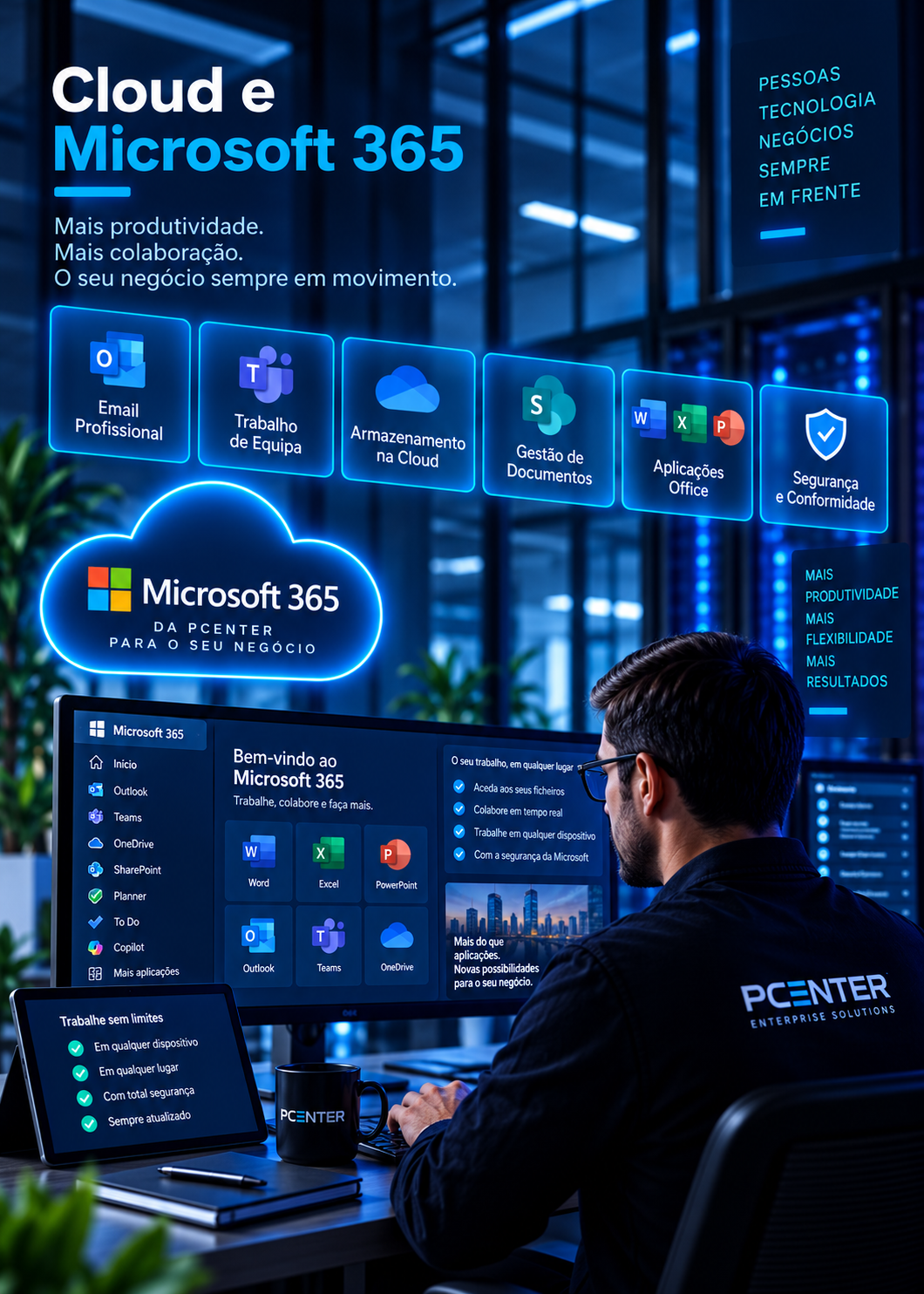 Soluções Web e Cloud da PCenter